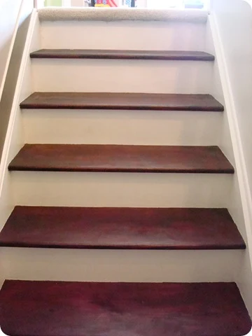 wood treads white risers